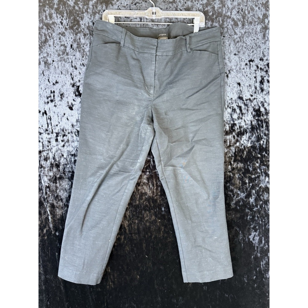 Ann Taylor Flat Front Pull On Trouser Pants Womens‎ 14 Black Business Preppy